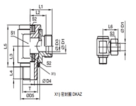 DSVW-M 低壓鉸接式接頭-公制螺紋金屬密封、PARKER卡套接頭、parker球閥