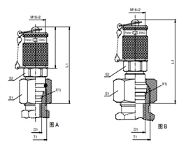 VKA3 壓力表連接測試點接頭 - 連接螺紋M16x2、parker球閥、PARKER接頭