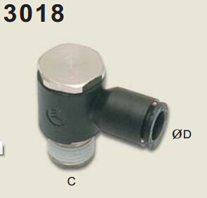 legris樂(lè)可利絞接式接頭， BSPT(即PT斜螺紋)3108