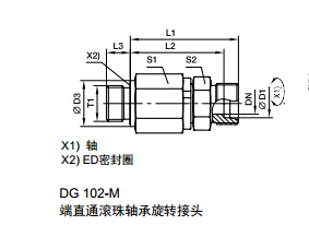 DG-M 公制外螺紋滾珠軸承旋轉(zhuǎn)接頭、parker球閥、PARKER接頭