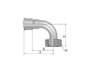 Parker膠管派克膠管接頭26系列1CF26公制24°錐內(nèi)螺紋帶O形圈 輕系列 90°接頭、parker球閥、PARKER接頭