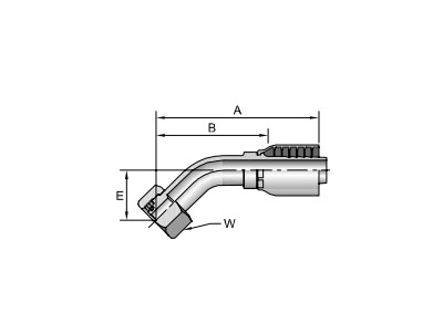 Parker膠管派克膠管接頭43系列1CE43公制24°錐內(nèi)螺紋帶O形圈 輕系列 45°接頭、parker球閥、PARKER接頭